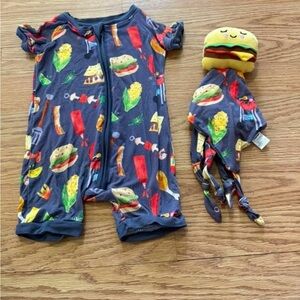 Little Sleepies Grill and Chill Shorty Zippy and Lovey 6-12 m